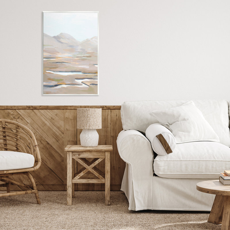 Plaque murale terre-à-terre Serenity in Neutrals, design par Hannah Dawson, H 19 po x l 13 po