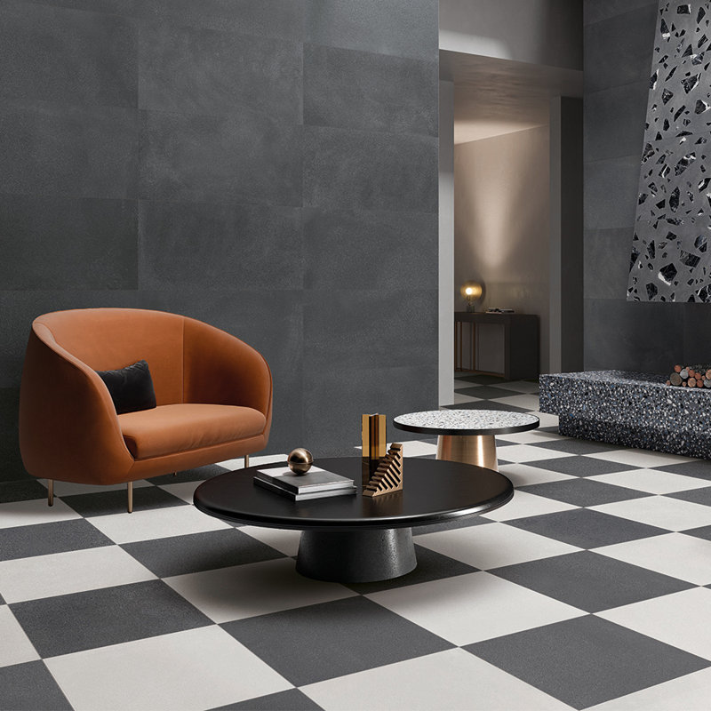 Terrazzo 2.0 Checkerboard 24" x 24" Matte Porcelain Floor and Wall Tile, Checkerboard #2