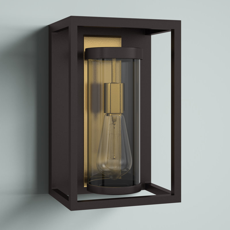 Belote Wall Light, Bronze/Brass, 13" H x 8" W x 6.25" D