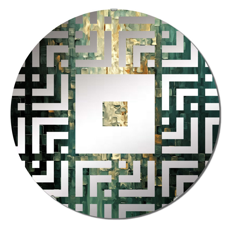 Achillea - Miroir mural carré, 23,6 po x 23,6 po