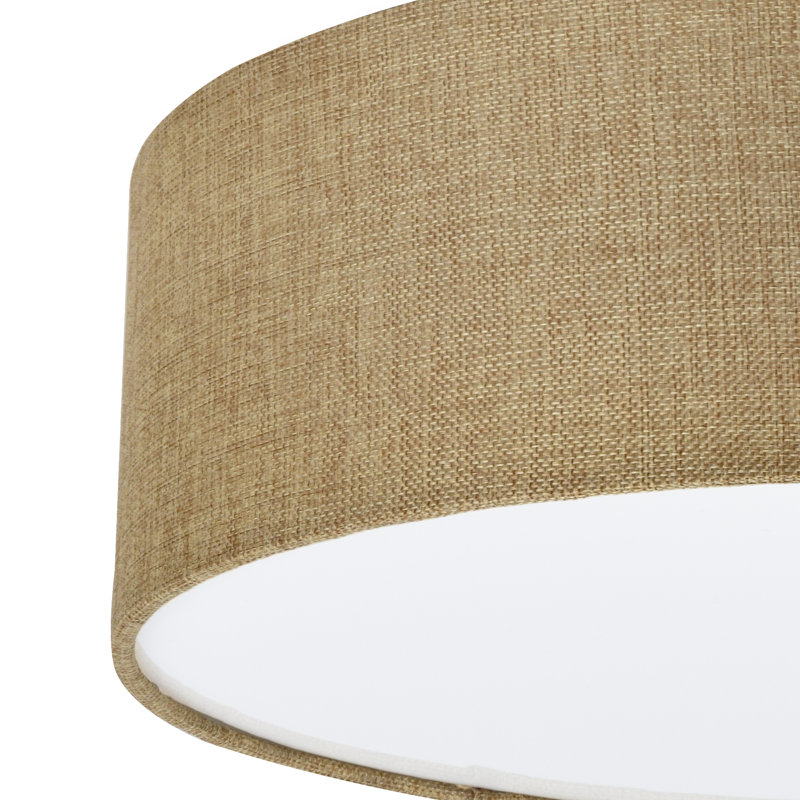 Parvin Flush Mount, 13cm H x 51 cm W x 13cm D, Brown