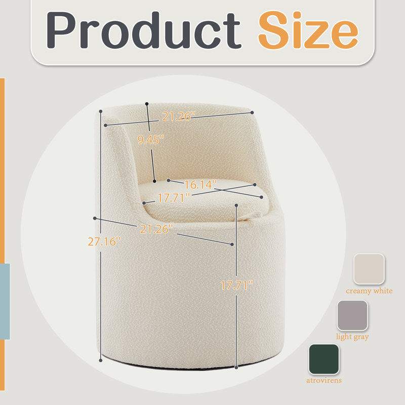 Yosef Upholstered Storage Vanity Stool, Beige