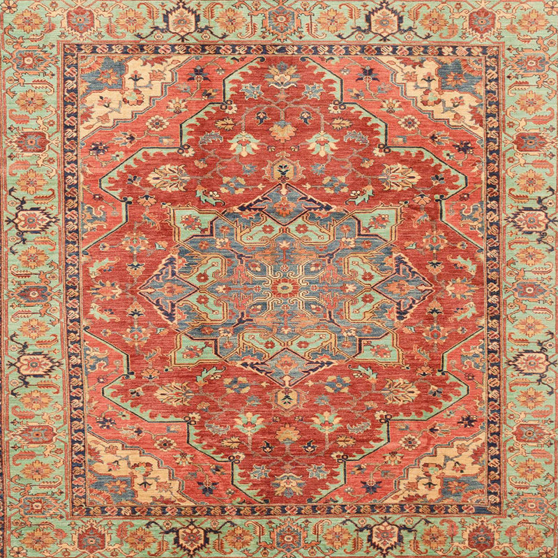 Abstract Indoor Rug, Square 6'