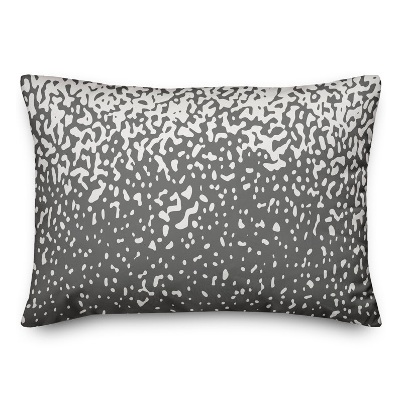 Abstract Outdoor Throw Pillow, Gray