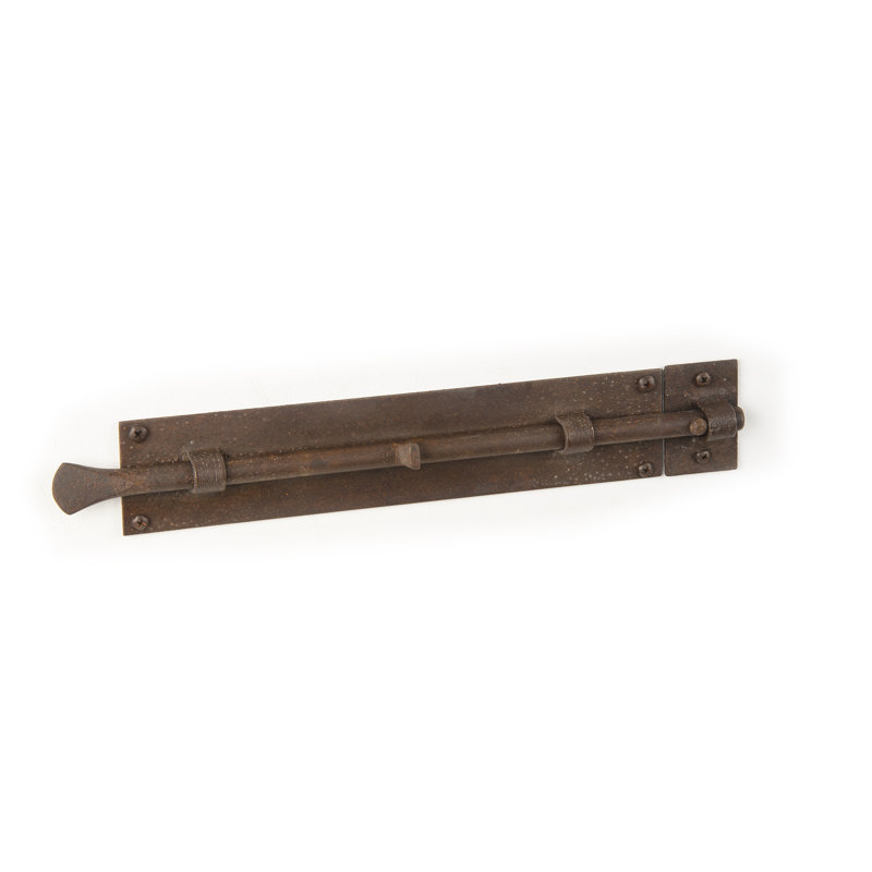 Loquet de porte en fer forgé à la main, H 2,25 po x l 14,25 po x P 1,06 po