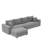 Nerissa 102.4" Corduroy Modular Cloud Couch Comfy Sofa with One Ottoman-1968047495