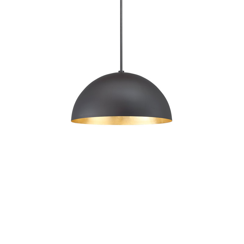 Yolo 1 - Light LED Pendant, 10.25" H x 19.63" W x 19.63" D, Gold