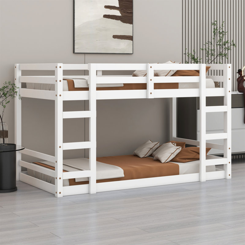 Bunk Bed With Ladder, White