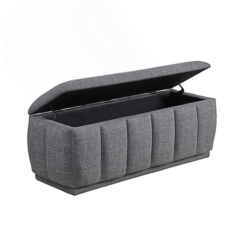 Banc de rangement moderne 1pc, banc de vestibule, Gris