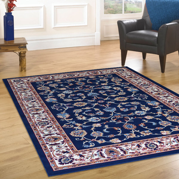 Ophelia & Co. Hennessey Oriental Machine Woven Blue Area Rug & Reviews ...