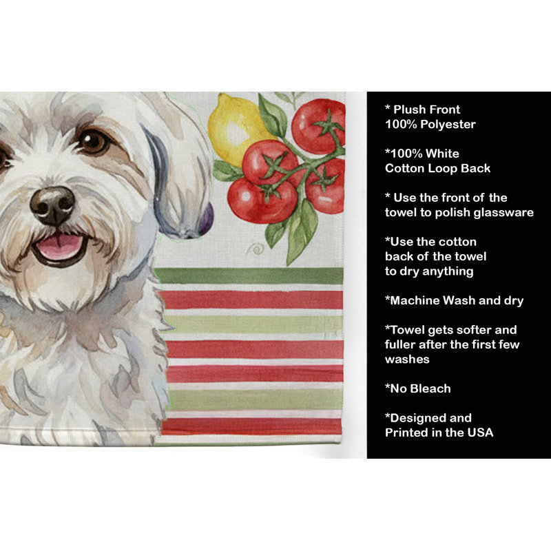 Serviette de cuisine Coton de Tuléar, Coton de Tulear