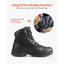 Men's Military Tactical Boots, 152.4 mm Combat Hiking Work Boots, Lightweight & Breathable & Sturdy Mens Motorcycle Interceptor Trooper Boot, for Outdoor Security Mountaineering, UK Size 9.5