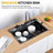 33"L × 22"W Drop-in Single Bowl Stainless Steel Kitchen Sink with Digital Display Workstation Sink-122286218