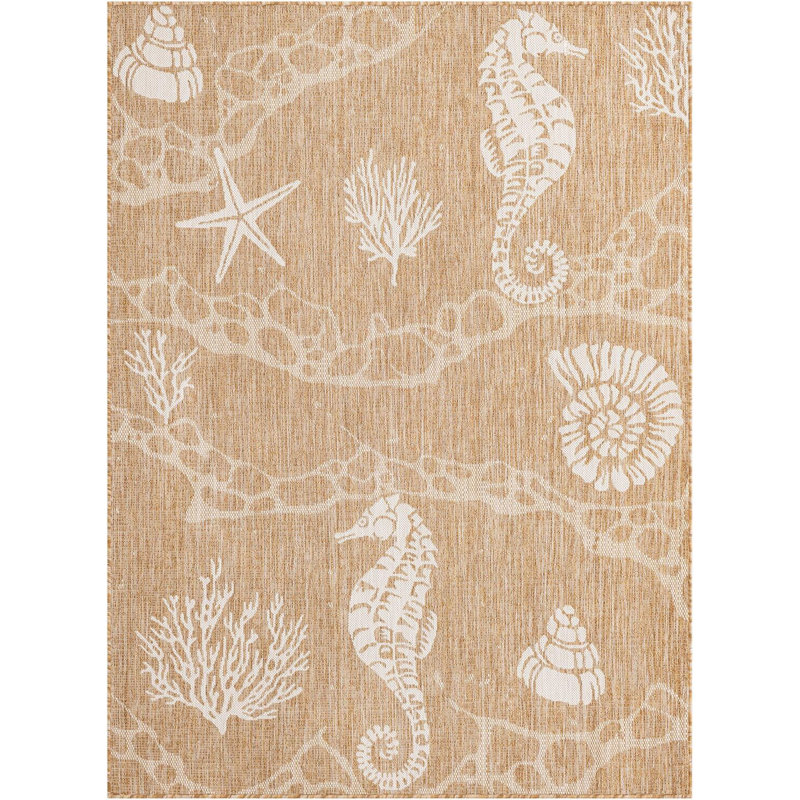 Tapis contemporain Aycan couleur taupe, Rectangle 5 pi 1 po x 7 pi 1 po