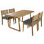 Ensemble repas pour 4 personnes, table et chaises d'extérieur, ensemble de meubles de patio-124918882