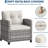 3 Pieces Patio Furniture Set, PE Rattan Patio Conversation Set with Tempered Glass Tabletop-151817034-151817028