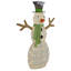 Décoration de Noël d'extérieur 43 po bonhomme de neige avec chapeau haut de forme et écharpe verte 43 po