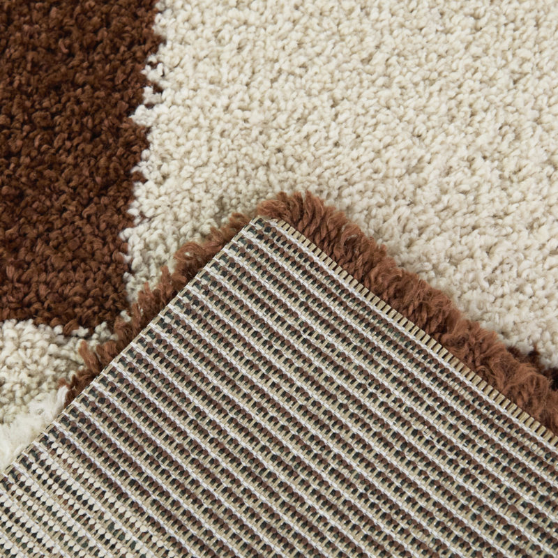 Tapis à poils longs crème Leslie, Rectangle 7 pi 10 po x 10 pi