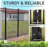 Fencer Wire Heavy Duty 4/ 5/ 6FT H X 4FT W Flat Top X-Pattern Decorative Fence Gate with Gate Lock-110090195