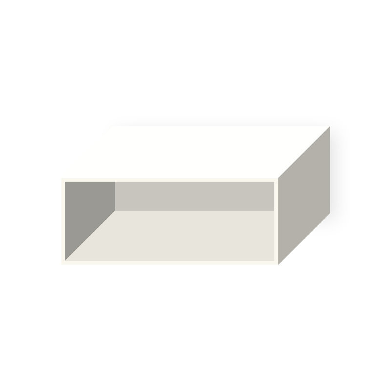Atelier Cube Shelf, 17 3/4" W x 10" D, Matte Snow White