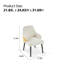 Ensemble de 2 fauteuils modernes en tissu à deux tons de conception ergonomique avec structure robuste pouvant supporter jusqu'à 300 livres