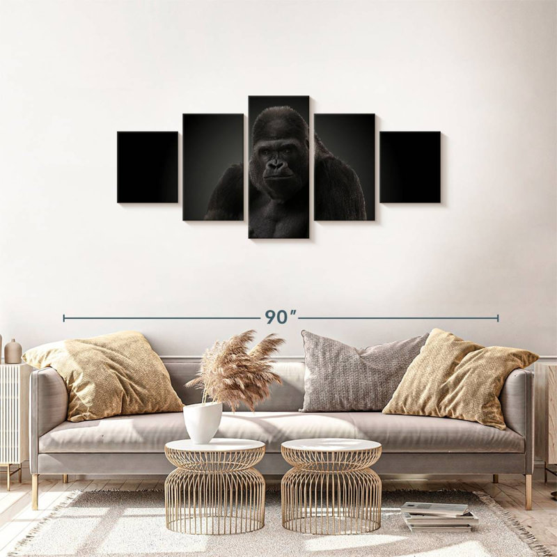 Brampt Male Silverback Gorilla, 30" H x 68" W