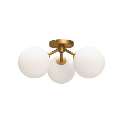 Plafonnier semi-encastré 3 lumières 17,75 po Luanda