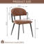 Windsor Modern Armless Dining Chair With Twisted Metal Frame, PU Upholstered-1046837475