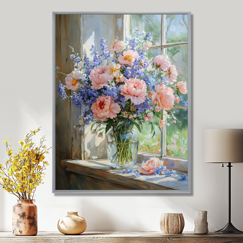Art sur toile Hendel, Argent argent, Impression encadrée flottante, H 44 po x l 34 po