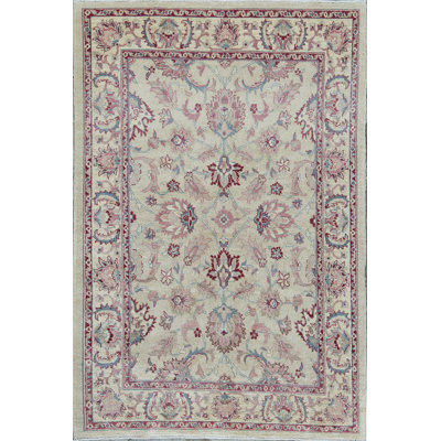 Hand-Knotted High-Quality Beige Area Rug
