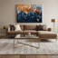 «Lyrical Abstraction 59», art mural sur toile bleue-2069354880