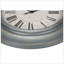 Horloge murale ronde 30 pouces, grande conception surdimensionnée avec des accents élégants bleu antique et or pour la décoration intérieure