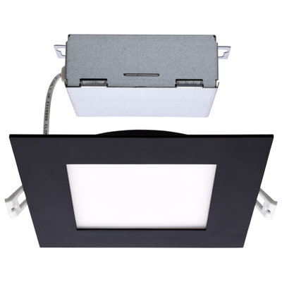6" Square Selectable Colour Temperature Dimmable Air-Tight IC Rated LED Canless Recessed Lighting Kit