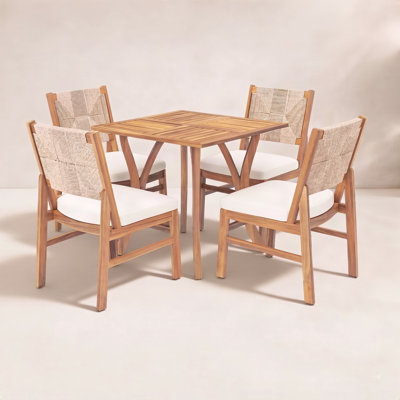 Allman 32" Acacia Patio Dining Set