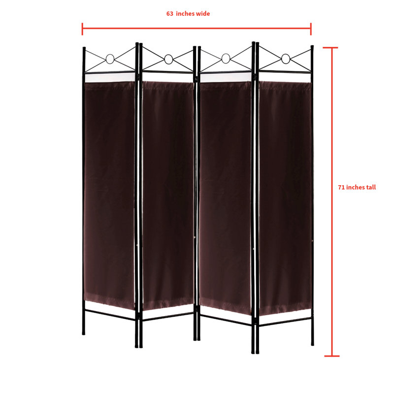 Cloison pliante Rhiann, Brun, 4
