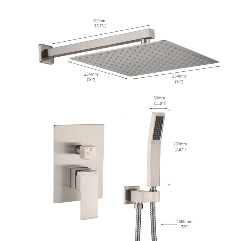 All-In-One Kit with Rough in-Valve, Brushed Nickel