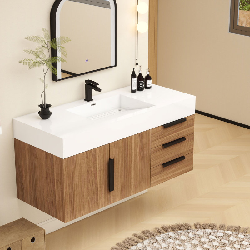 Meuble-lavabo simple 48 po Jessica, Bois