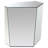 Mirrored Abstract Geometric End Table Silver