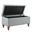 Banc de rangement de style rétro avec charnière à ouverture facile, garniture de rivet et utilisation polyvalente pour la décoration intérieure