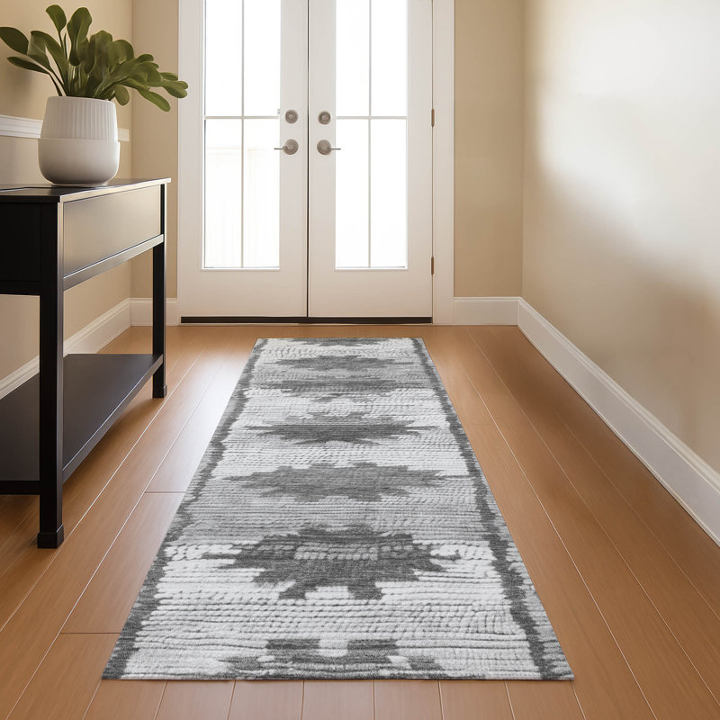 Premium Machine Washable Mayfield AMF1946 Tribal Rug, Runner 2'3" x 7'6"