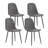 Upholstered Side Chairs With Metal Legs,Armless Dining Chair For Living Room,Kitchen,Dining Room