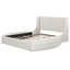  Grand lit plateforme tapissier avec tiroir de rangement et tête de lit à oreilles en velours, beige-1460643162