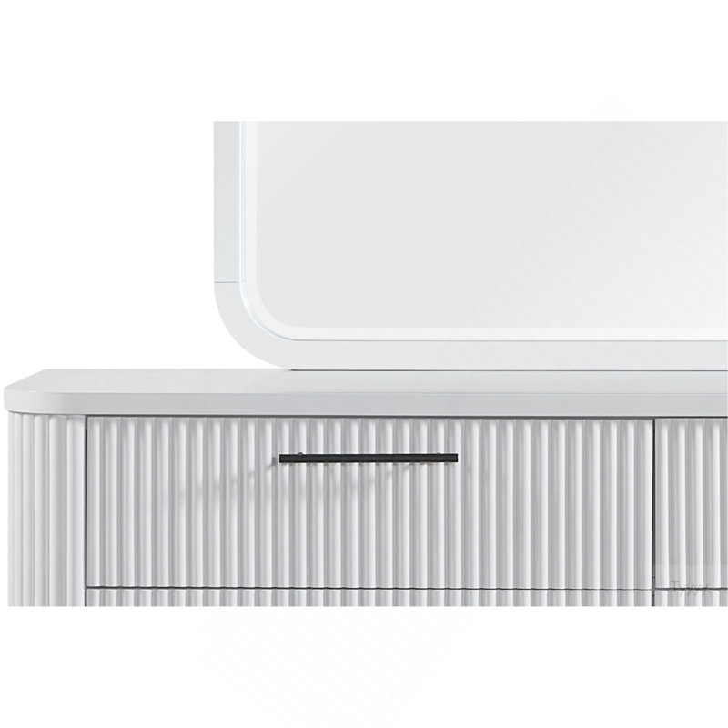 Commode 6 tiroirs - Blanc, Blanc