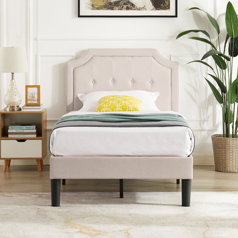 Tête de lit tapissier Kempst, Simple, Beige