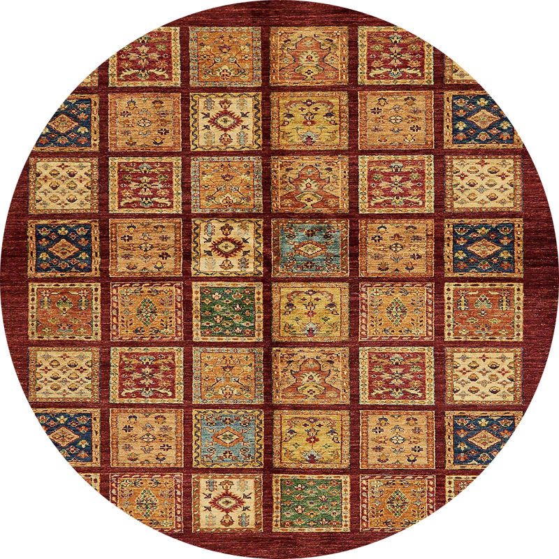 Tapis abstrait moderne 627, Rond 5 pi