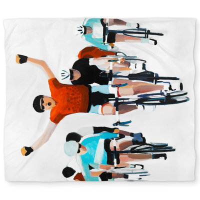 Cyclists at the End of a Race Duvet Cover | Home Decor