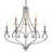 Tes 9-Light Indoor Chrome Classic/Traditional Empire Candelabra Chandelier