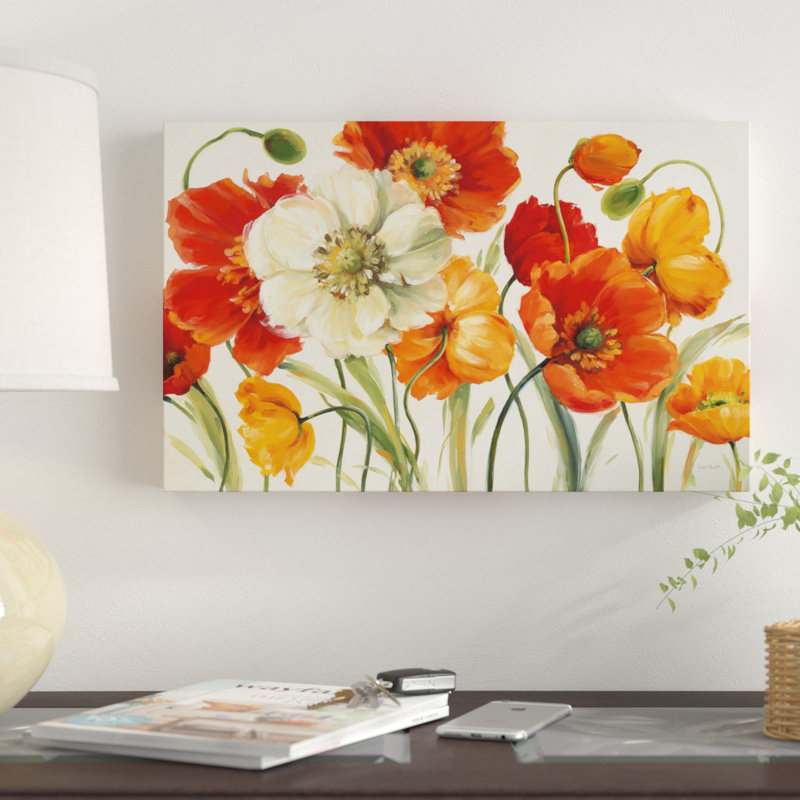 « Poppies Melody », toile encadrée, H 22 po x l 32 po x P 2 po