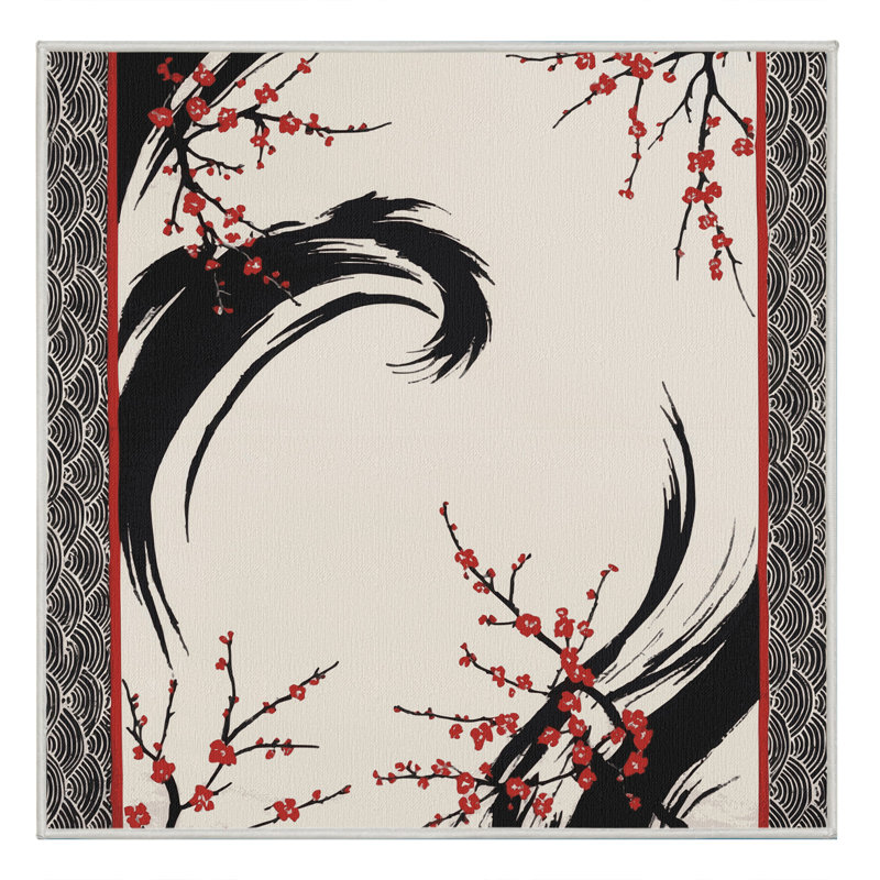 Tapis Scarlet Strokes, Carré 4 pi