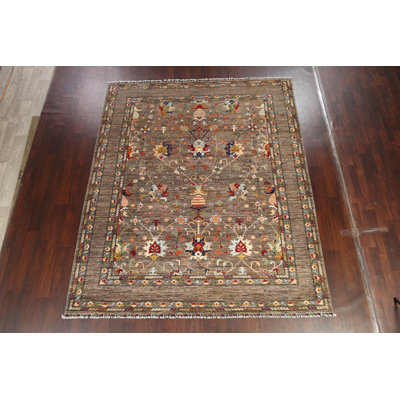 Maheera One-of-a-Kind 8'3'' X 9'10'' New Age Wool Area Rug in Brown